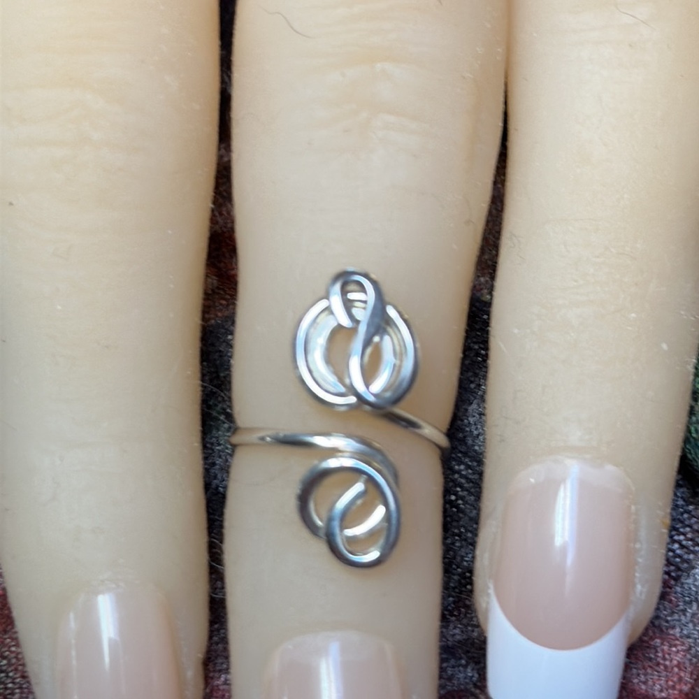 Sterling Silver Toe Ring- Adjustable Unique Toe R… - image 7